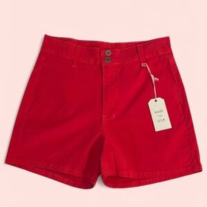 Red Angry Rabbit High Waisted Women's Shorts